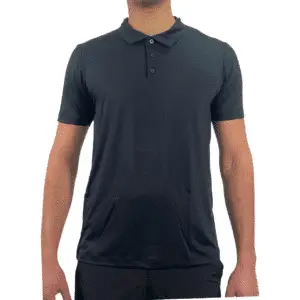 חולצה אקטיביות עם צווארון מנדיפת זיעה